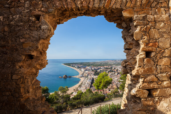 Blanes Town From St John Castle Picture Board by Artur Bogacki