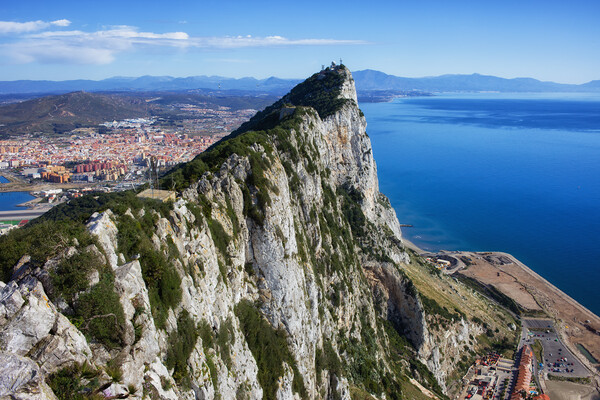 Rock of Gibraltar at Mediterranean Sea Picture Board by Artur Bogacki