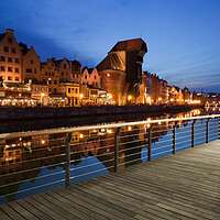 Buy canvas prints of City of Gdansk at Night in Poland by Artur Bogacki