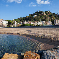 Buy canvas prints of Blanes Town Beach and Sea in Spain by Artur Bogacki