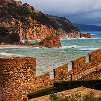 Buy canvas prints of Tossa de Mar Battlement on Costa Brava in Spain by Artur Bogacki