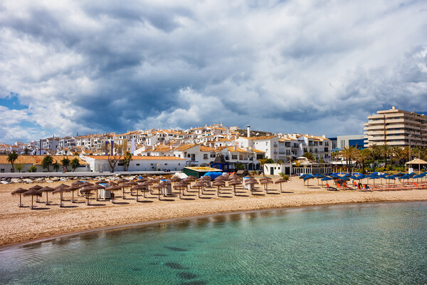Costa del Sol Beach in Puerto Banus in Spain Picture Board by Artur Bogacki