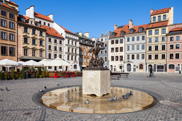 Warsaw Old Town Square Picture Board by Artur Bogacki