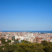 Buy canvas prints of City of Barcelona Cityscape by Artur Bogacki