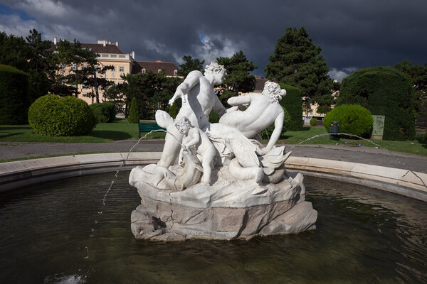 Triton and Naiad Fountain in Vienna Picture Board by Artur Bogacki