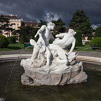 Buy canvas prints of Triton and Naiad Fountain in Vienna by Artur Bogacki