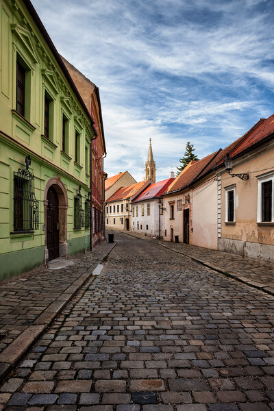 Street and Houses in Bratislava Old Town Picture Board by Artur Bogacki