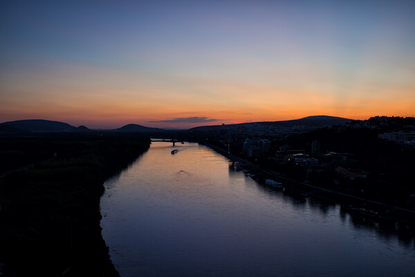 Danube River at Twilight Picture Board by Artur Bogacki