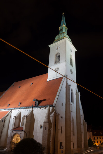 St. Martin Cathedral at Night in Bratislava Picture Board by Artur Bogacki