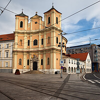 Buy canvas prints of Trinity Church in Bratislava by Artur Bogacki