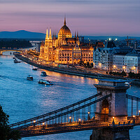 Buy canvas prints of Budapest City at Dusk by Artur Bogacki