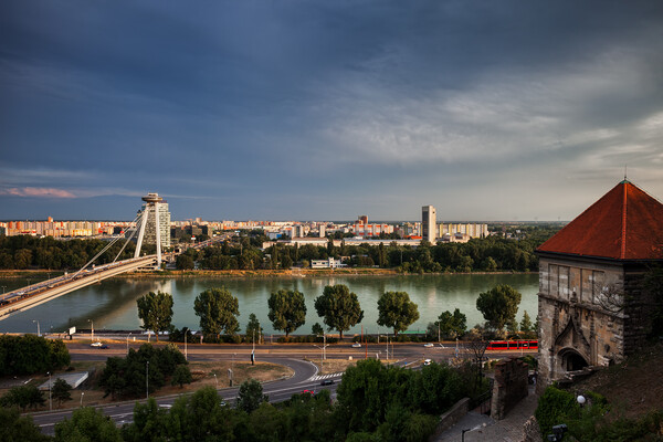 Bratislava Capital City Skyline in Slovakia Picture Board by Artur Bogacki