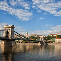 Buy canvas prints of Chain Bridge on Danube River in Budapest by Artur Bogacki