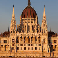 Buy canvas prints of Hungarian Parliament at Sunset in Budapest by Artur Bogacki