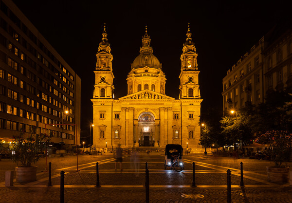 St. Stephen's Basilica at Night in Budapest Picture Board by Artur Bogacki