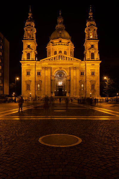 St. Stephen Basilica at Night in Budapest Picture Board by Artur Bogacki