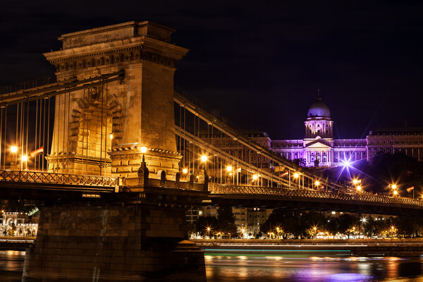 Budapest City By Night Picture Board by Artur Bogacki