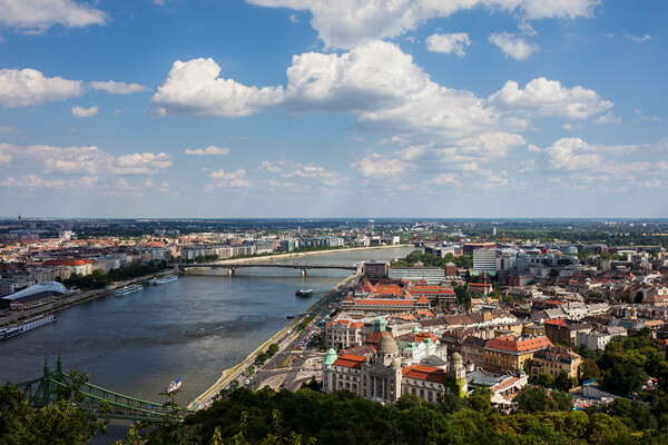 Budapest City From Gellert Hill Picture Board by Artur Bogacki