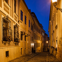 Buy canvas prints of Bratislava Old Town Street At Night by Artur Bogacki