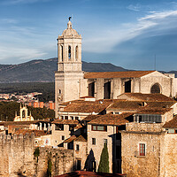 Buy canvas prints of Girona Cathedral In The Old Town by Artur Bogacki