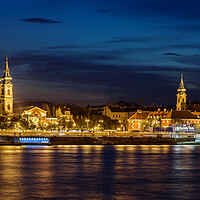 Buy canvas prints of Budapest City Skyline At Night by Artur Bogacki