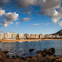 Buy canvas prints of Blanes Town Seaside Resort On Costa Brava In Spain by Artur Bogacki