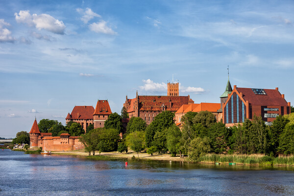 The Malbork Castle and Town in Poland Picture Board by Artur Bogacki