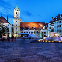 Buy canvas prints of Bratislava Old Town Main Market Square at Night by Artur Bogacki