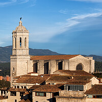 Buy canvas prints of Girona Old Town With Cathedral by Artur Bogacki