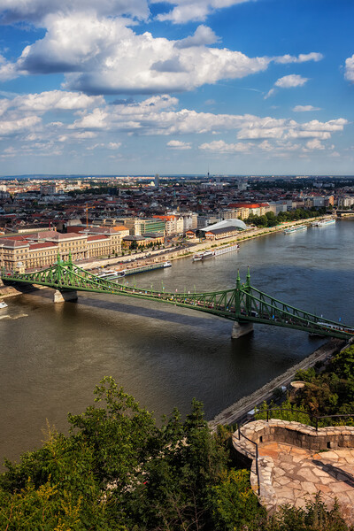 Budapest City At Danube River Picture Board by Artur Bogacki