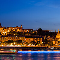 Buy canvas prints of Budapest City From Danube River At Night by Artur Bogacki