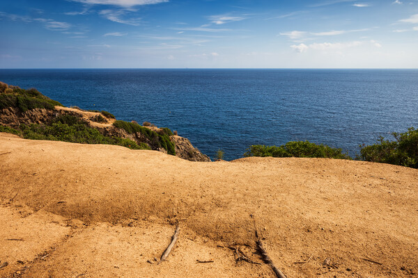 Cliff Top Terrace at Mediterranean Sea in Spain Picture Board by Artur Bogacki