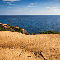 Buy canvas prints of Cliff Top Terrace at Mediterranean Sea in Spain by Artur Bogacki