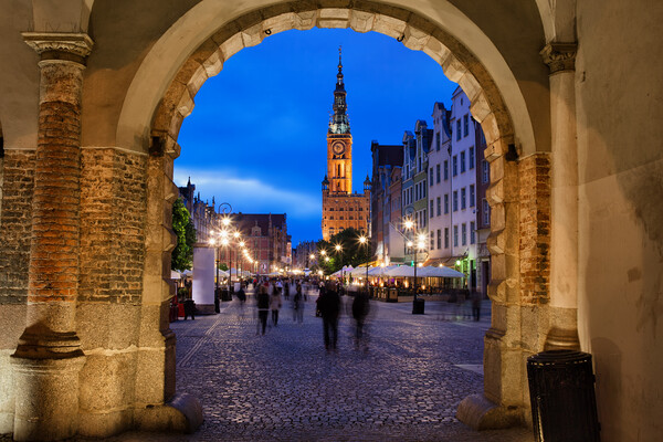 Nighfall in Old Town of Gdansk Picture Board by Artur Bogacki