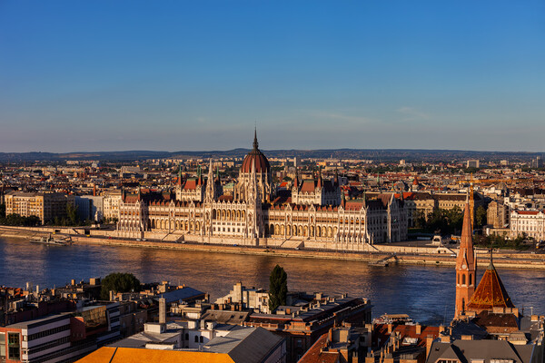 Hungarian Parliament In Budapest At Sunset Picture Board by Artur Bogacki