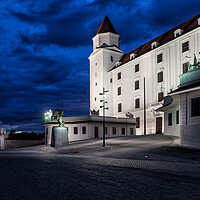 Buy canvas prints of Bratislava Castle By Night in Slovakia by Artur Bogacki