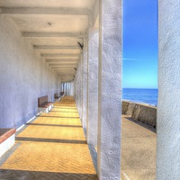 Buy canvas prints of  Windows to the sea by Toby Truelove