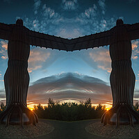 Buy canvas prints of Angel of the North – photo manipulation by David Graham