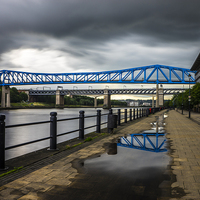 Buy canvas prints of Queen Elizabeth II Metro Bridge, Newcastle by David Graham
