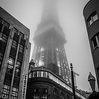 Buy canvas prints of Blackpool Tower in the mist by David Graham