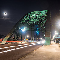 Buy canvas prints of Tyne Bridge light trails - Newcastle  by David Graham