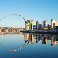 Buy canvas prints of Gateshead Millennium Bridge - Reflection by David Graham