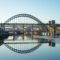 Buy canvas prints of Tyne Bridge reflections by David Graham