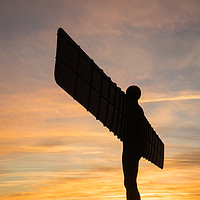Buy canvas prints of The Angel of the North, Gateshead - sunset  by David Graham