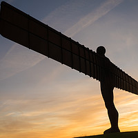 Buy canvas prints of The Angel of the North, Gateshead - sunset by David Graham
