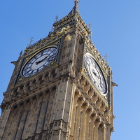 Buy canvas prints of  Big Ben overhead by WrightAngle Photography