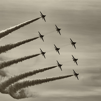 Buy canvas prints of Red Arrows by Jason Tait