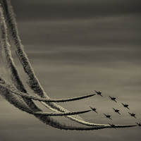 Buy canvas prints of The Red Arrows by Jason Tait