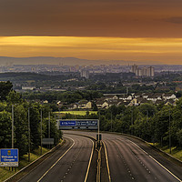 Buy canvas prints of Welcome to Glasgow Sunrise by Jason Tait
