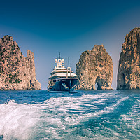 Buy canvas prints of Millionaires Yacht by john harwood
